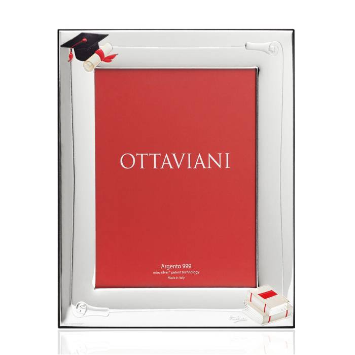 Cornice Ottaviani Argentato 999 Laurea cm 13x18 5011A