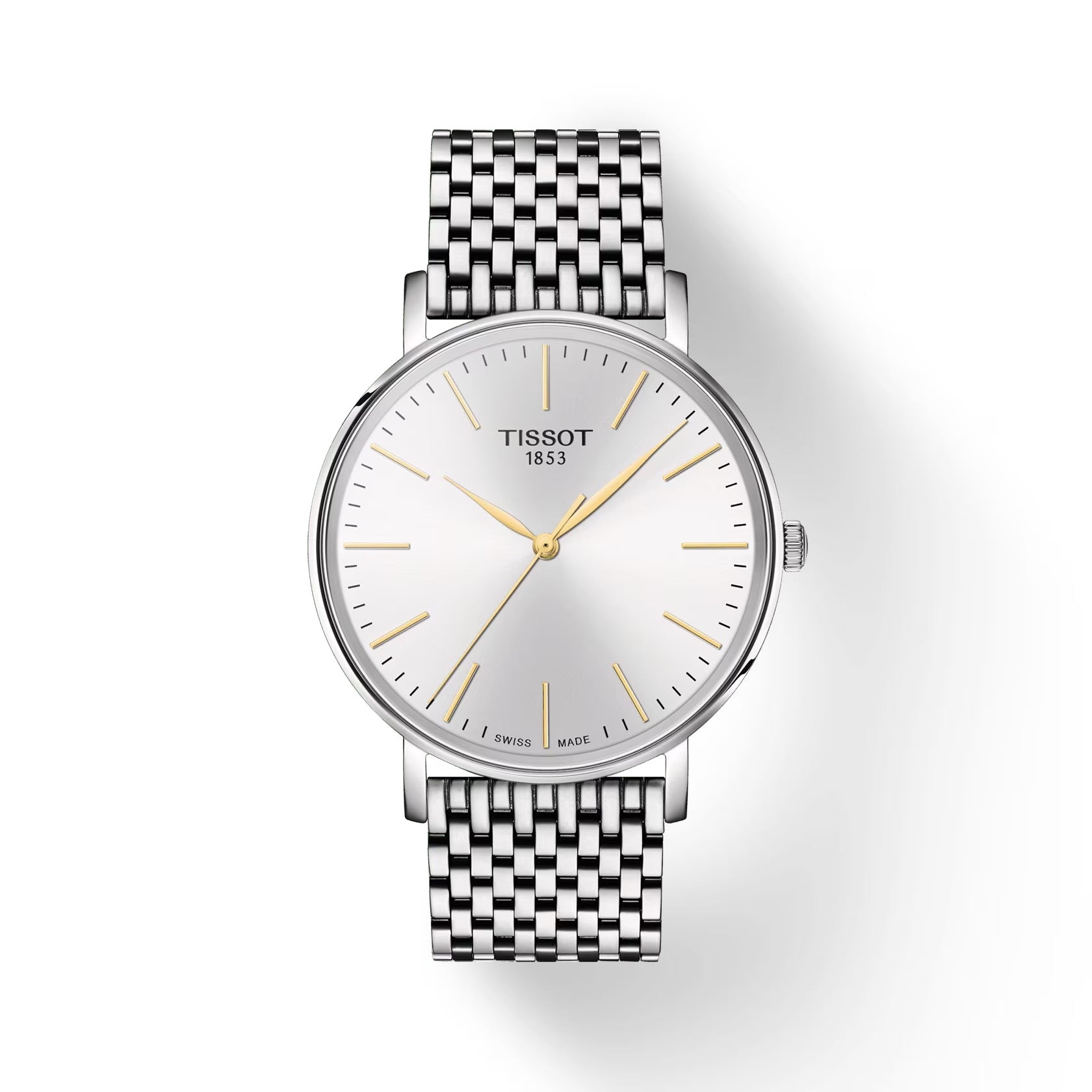 Orologio Uomo Tissot Everytime Gent Acciaio Quarzo Solo Tempo Bianco T1434101101101