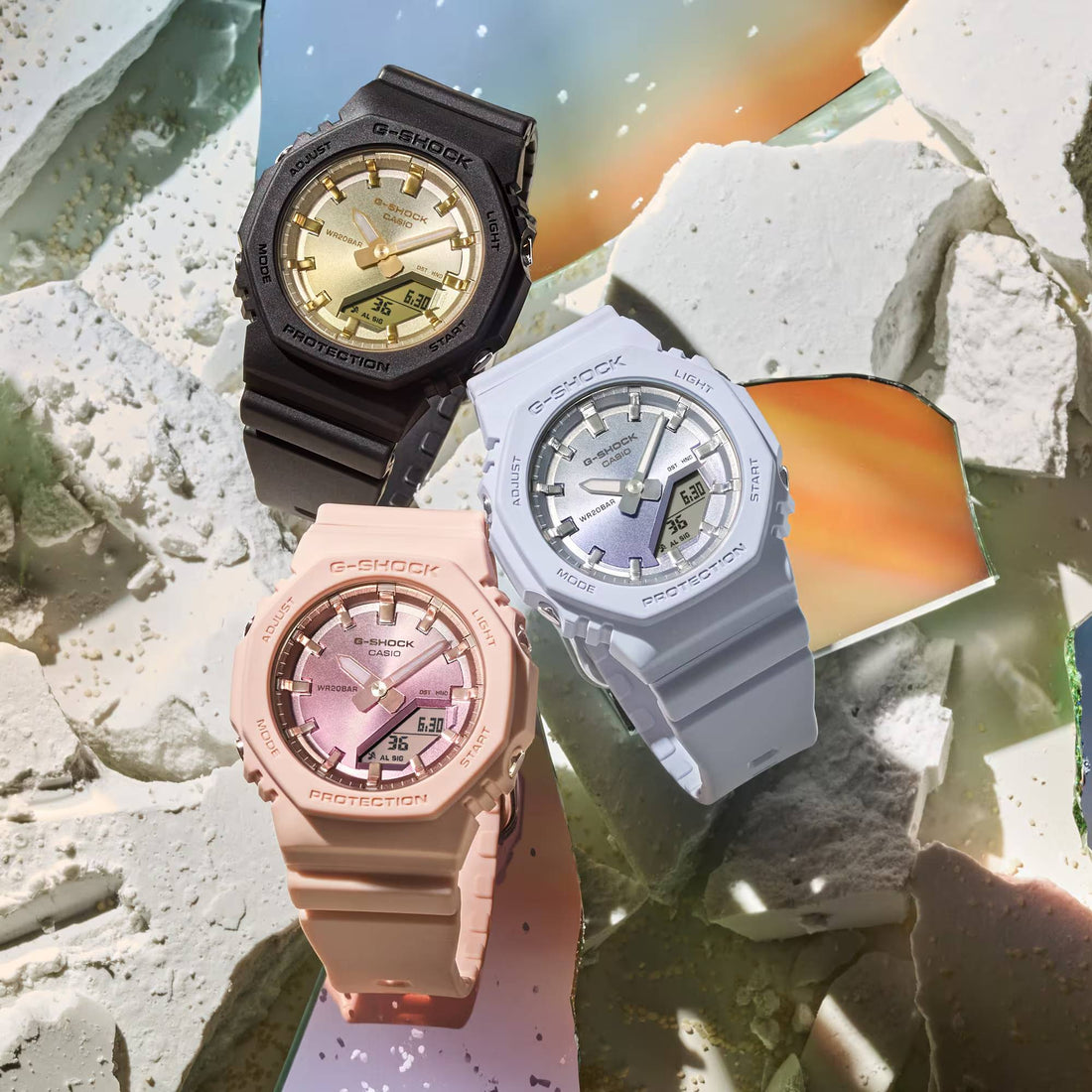 Orologio Donna Casio G-SHOCK Lilla Chiaro GMA-P2100SG-2AER