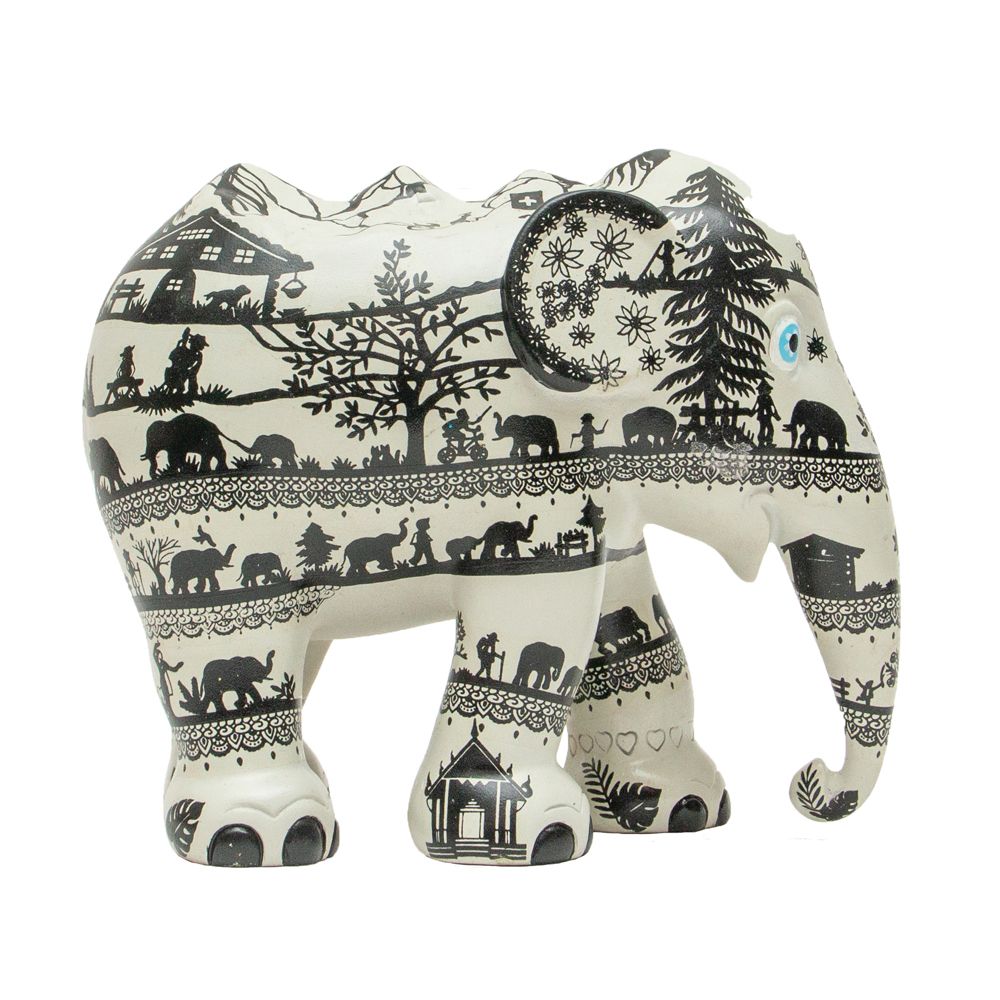 Scultura Elefante Onlylux The Journey 10cm Resina Dipinto A Mano 8858831259317
