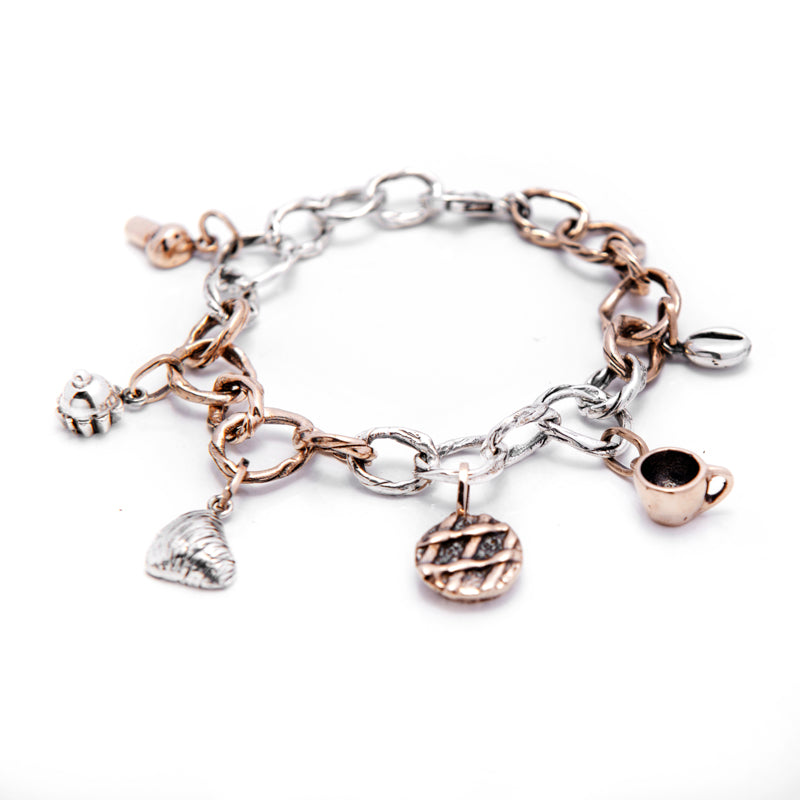 Bracciale Donna Nemoris Argento 925 Babbà Caffè Sfogliatella Napoletano NBC01