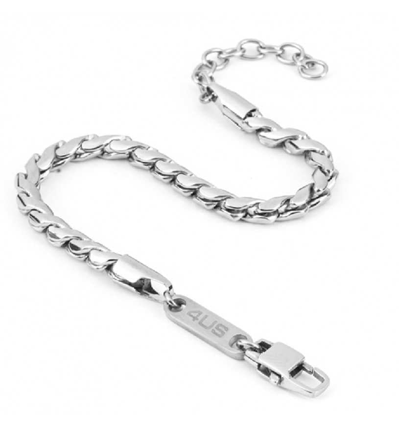 Bracciale Uomo 4US Cesare Paciotti acciaio Bianco  4UBR4370