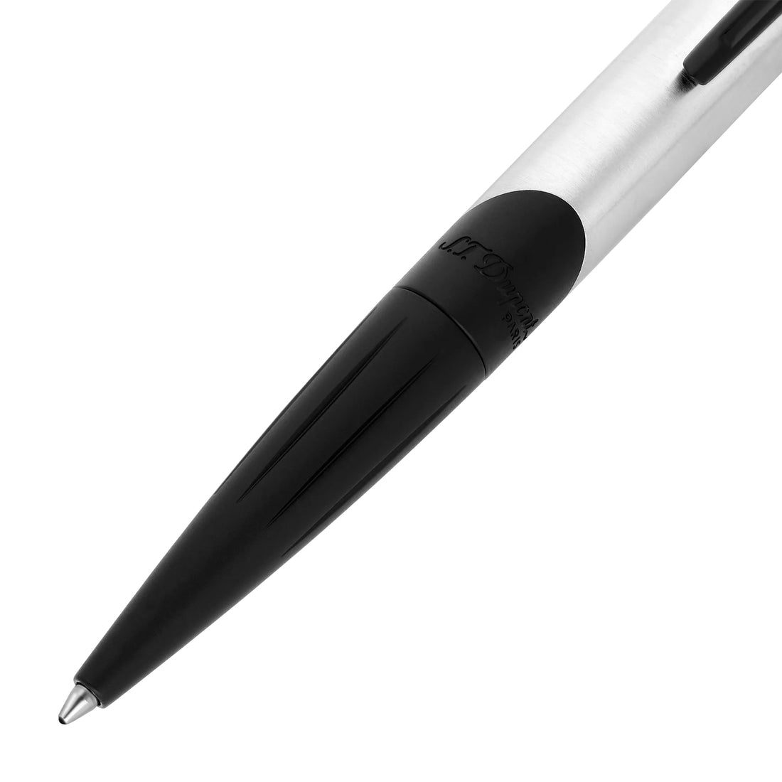 Penna Uomo Dupont Defi a Sfera Acciaio Nero Satinato 405004
