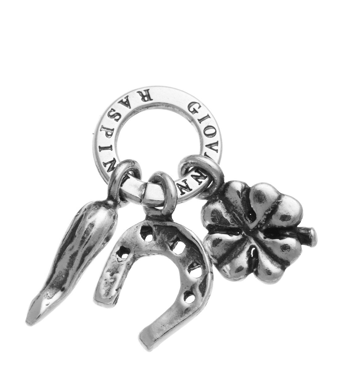 Charm Donna Giovanni Raspini Argento 925 Tris fortuna Realizzato A Mano 10708