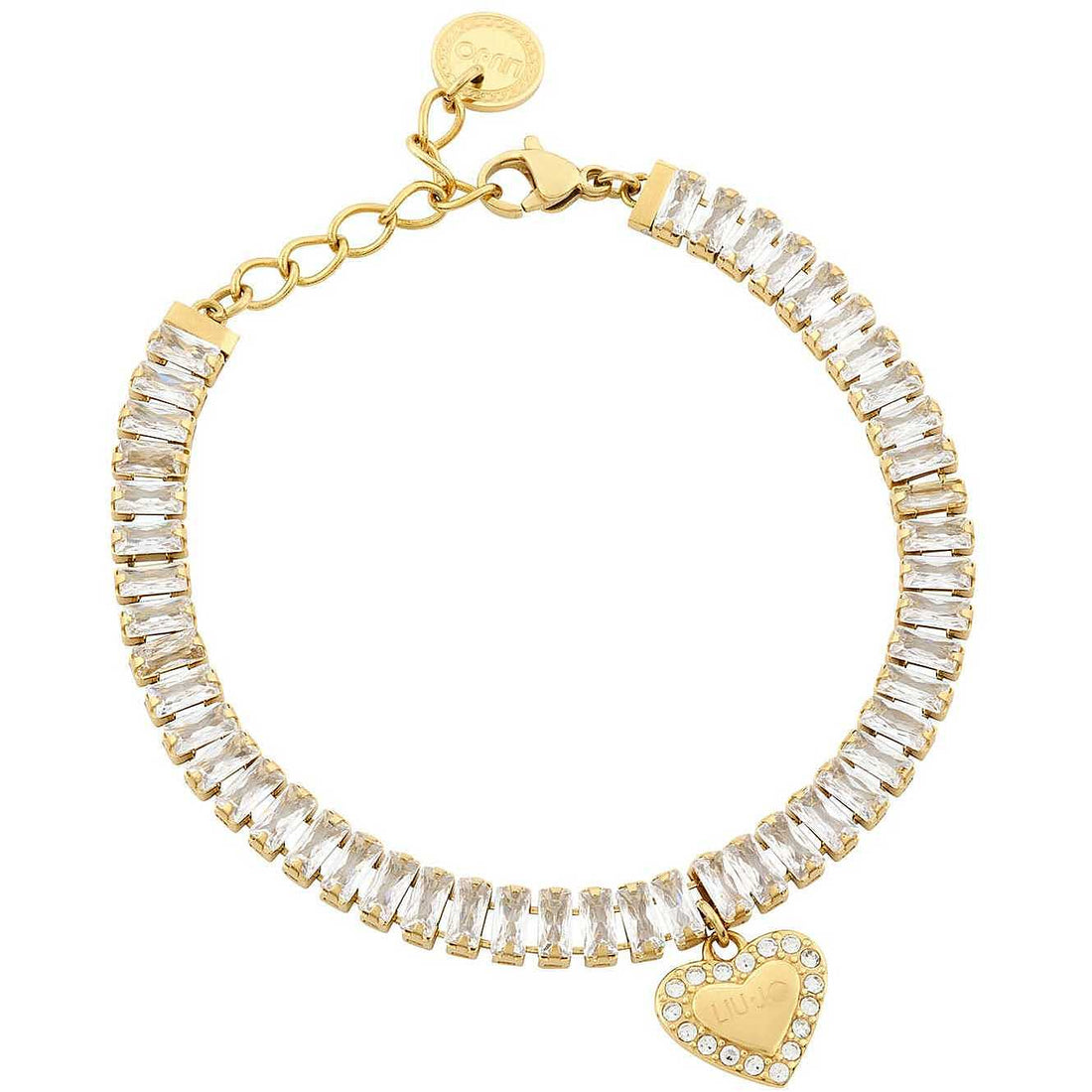 Bracciale Donna Liu Jo Acciaio Dorato Zirconi Bianchi Cuore LJ1824