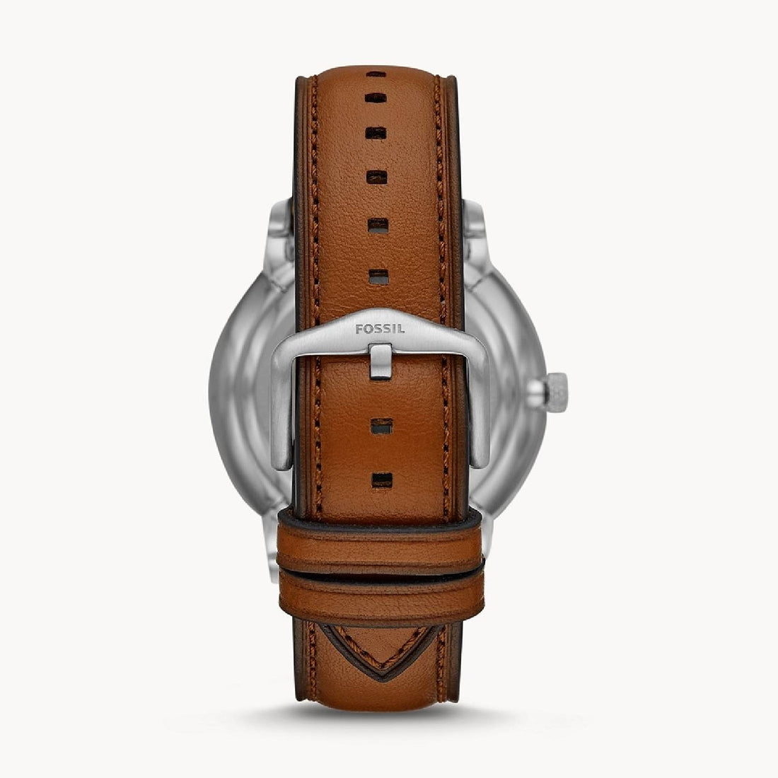 Orologio Uomo Acciaio Fossil Solo Tempo Automatico Scheletrato Blu Pelle ME3160