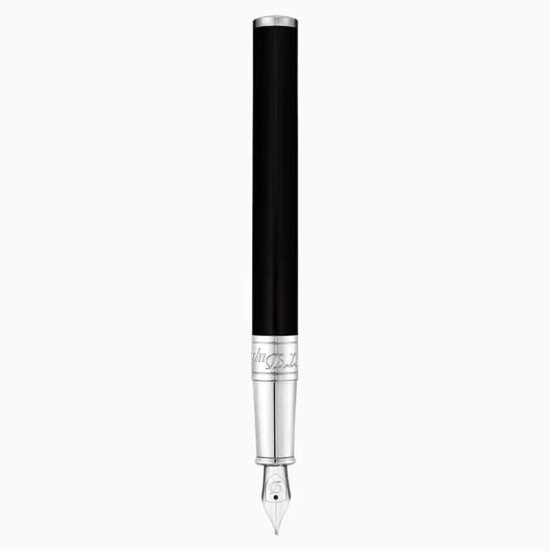 Penna Uomo Dupont Stilografica D-INITIAL Acciaio Lacca Nera 260203