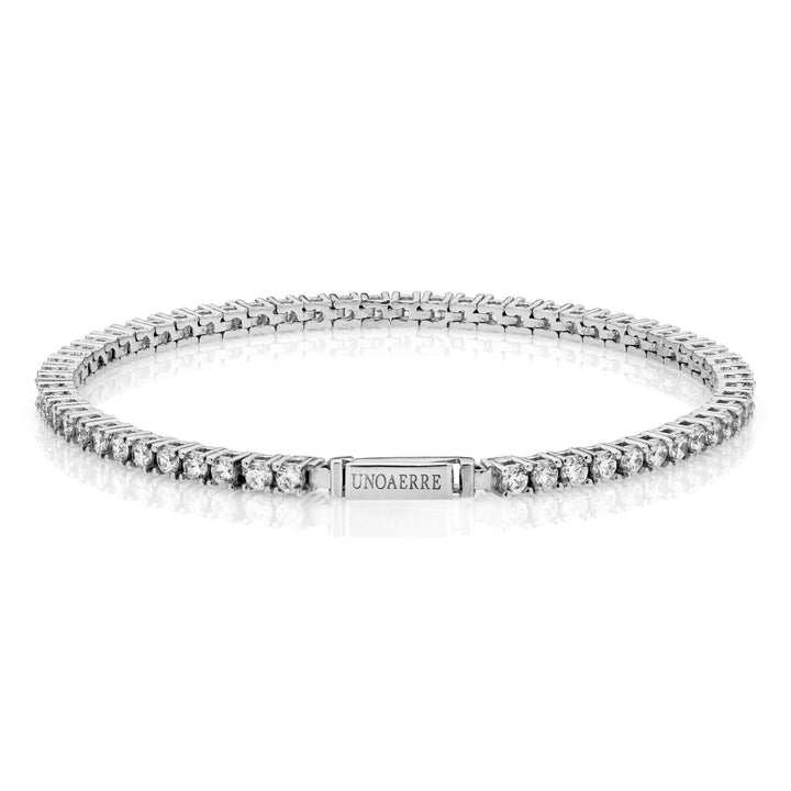 Bracciale Unisex Unoaerre Argento 925 Tennis 3 mm Zirconi Bianchi 551441