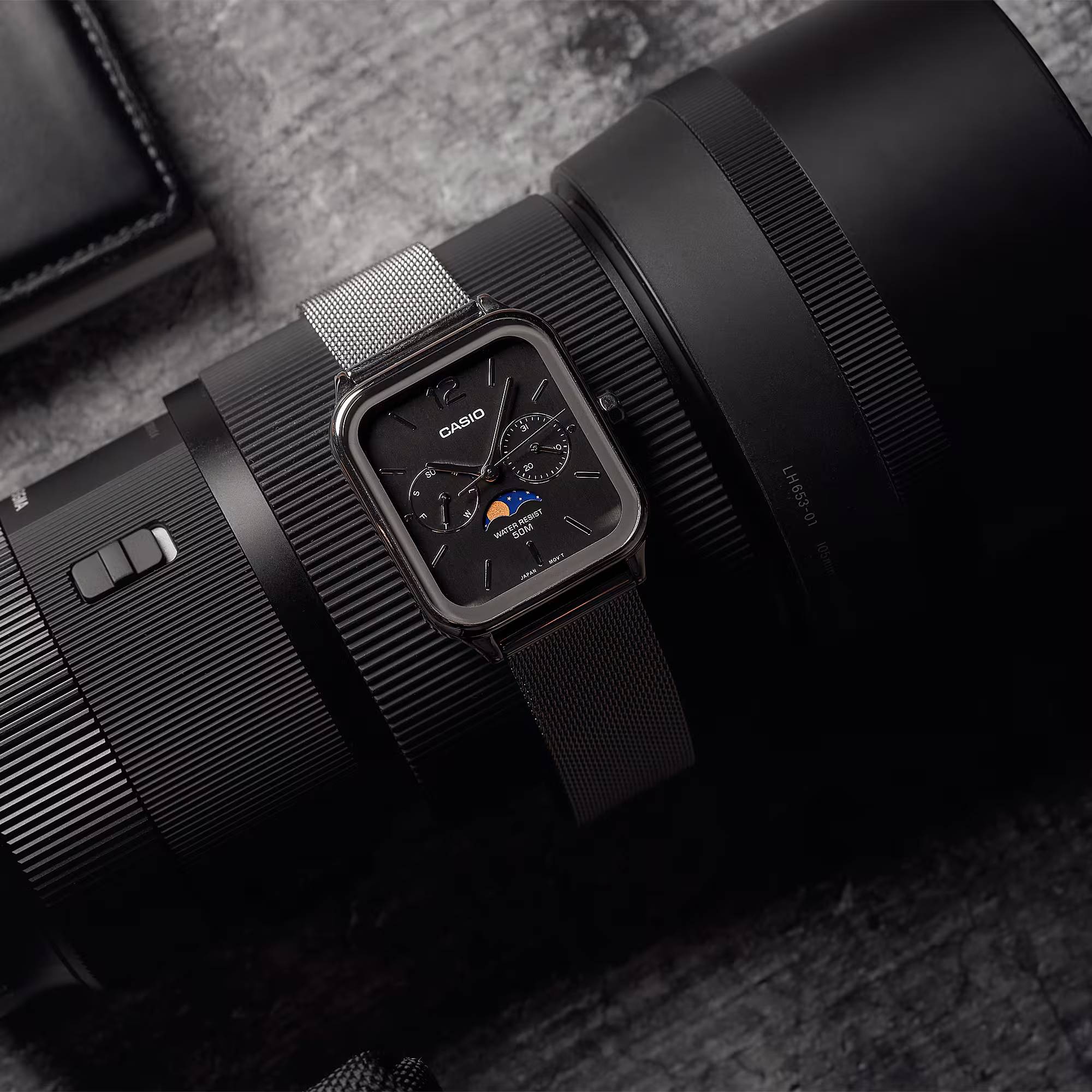 Orologio Uomo Casio Acciaio Nero Quarzo Multifunzione MTP-M305M-1AVER