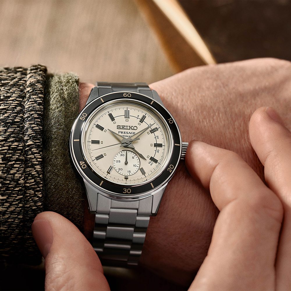 Orologio Uomo Seiko Presage Style 60' Automatico Power Reserve Data Acciaio SSA447J1