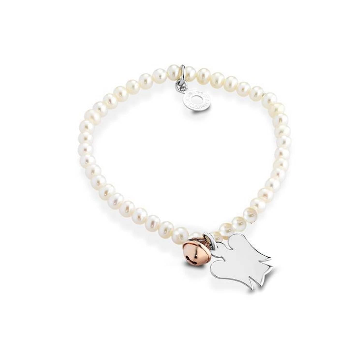 Bracciale Donna Argento 925 Roberto Giannotti Chiama Angeli Perle Rosè GIA253