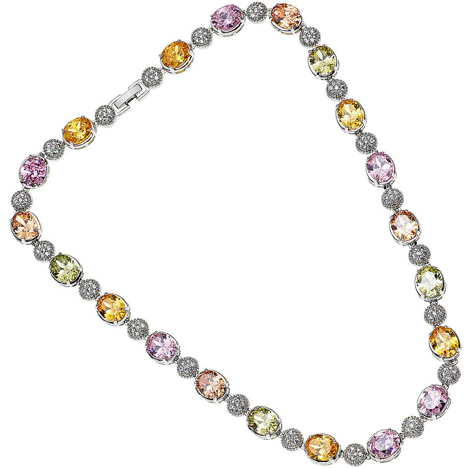 Collana Donna Ottaviani Tennis Semirigida Zirconi Colorati Multi Pietra 500694C