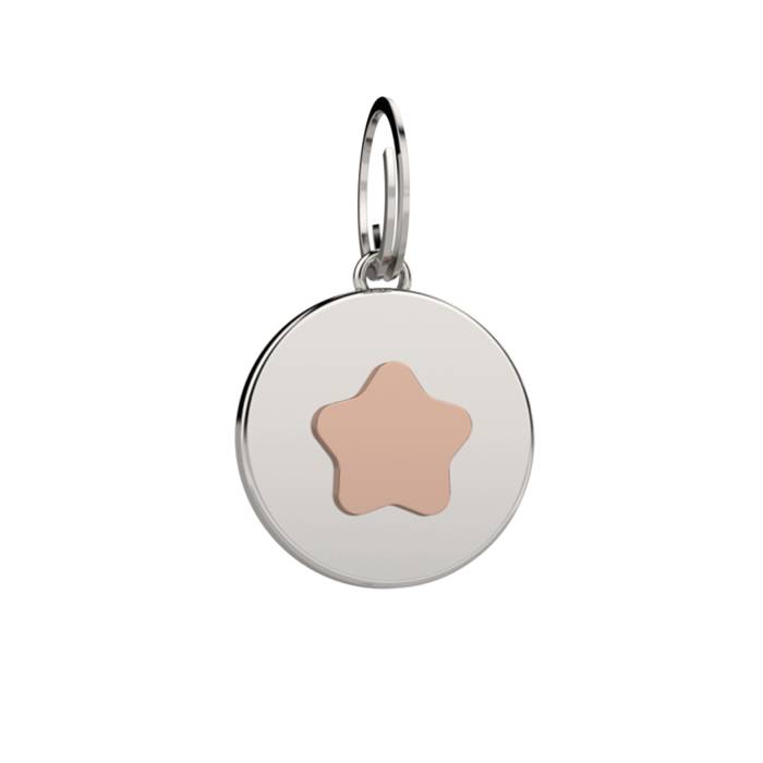 Medaglina Pets Liu Jo Acciaio Tondo Stella Rosè LJP009