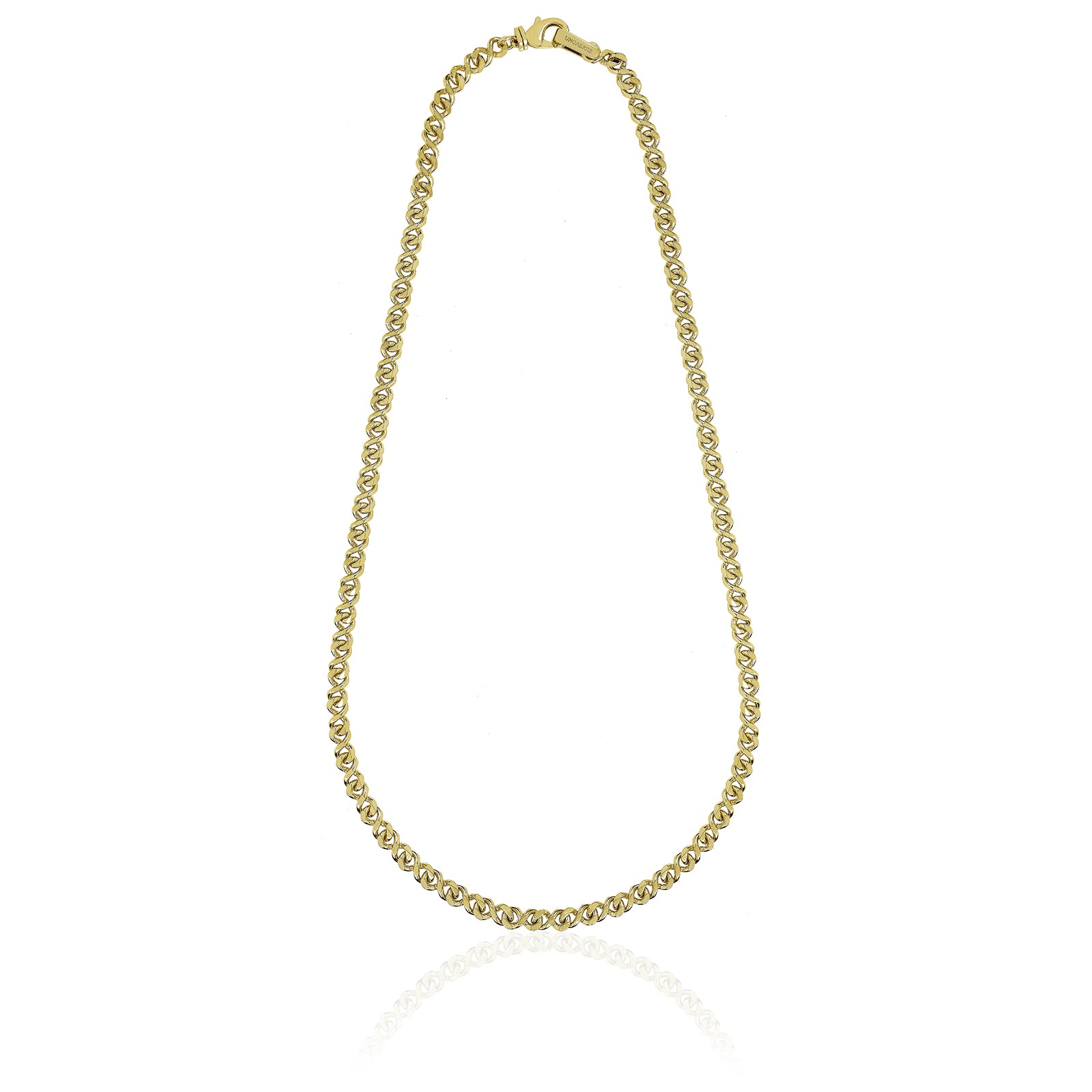 Collana Uomo Unoaerre Acciaio dorato Maglia occhio di pernice 560840