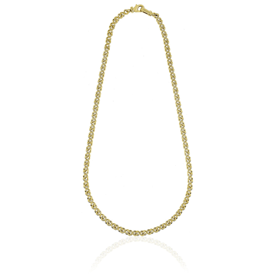 Collana Uomo Unoaerre Acciaio dorato Maglia occhio di pernice 560840