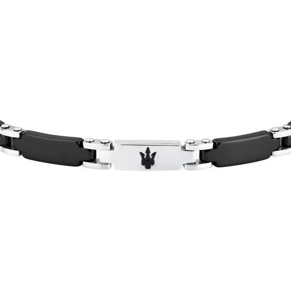 Bracciale Uomo Maserati Acciaio Ceramica Nera JM426ATZ100