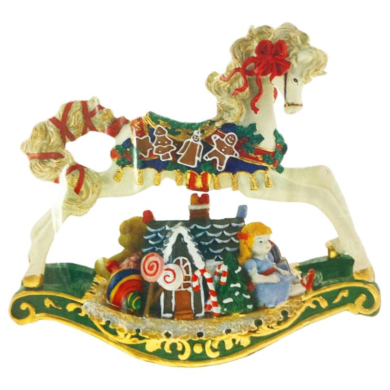 Scultura Natalizia Il Mondo Dei Carillion Cavallo a Dondolo 57059