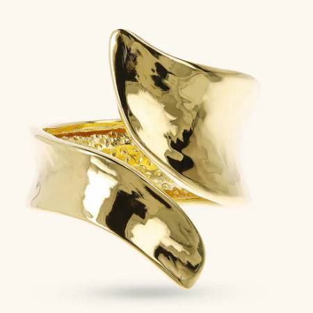Anello Donna Etrusca Bronzo Contrarié Martellato WSET00330.YG