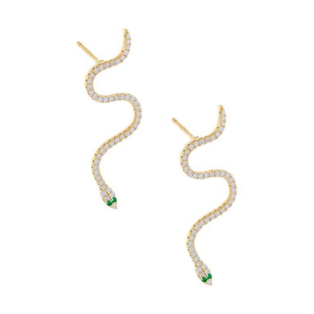 Orecchini Donna Lauren P. Argento 925 Serpente Pavè Zirconi Bianchi OR0137GB