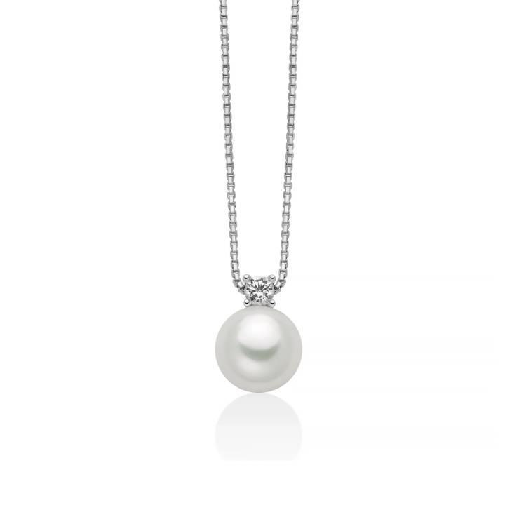 Collana Donna Miluna Eva Argento 925 Oriente Topazio Bianco PCL6886