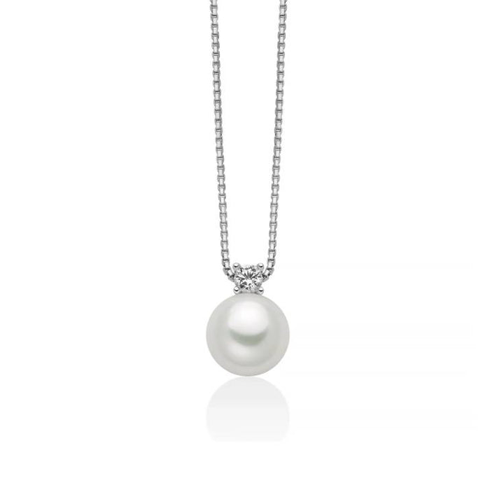 Collana Donna Miluna Eva Argento 925 Oriente Topazio Bianco PCL6886