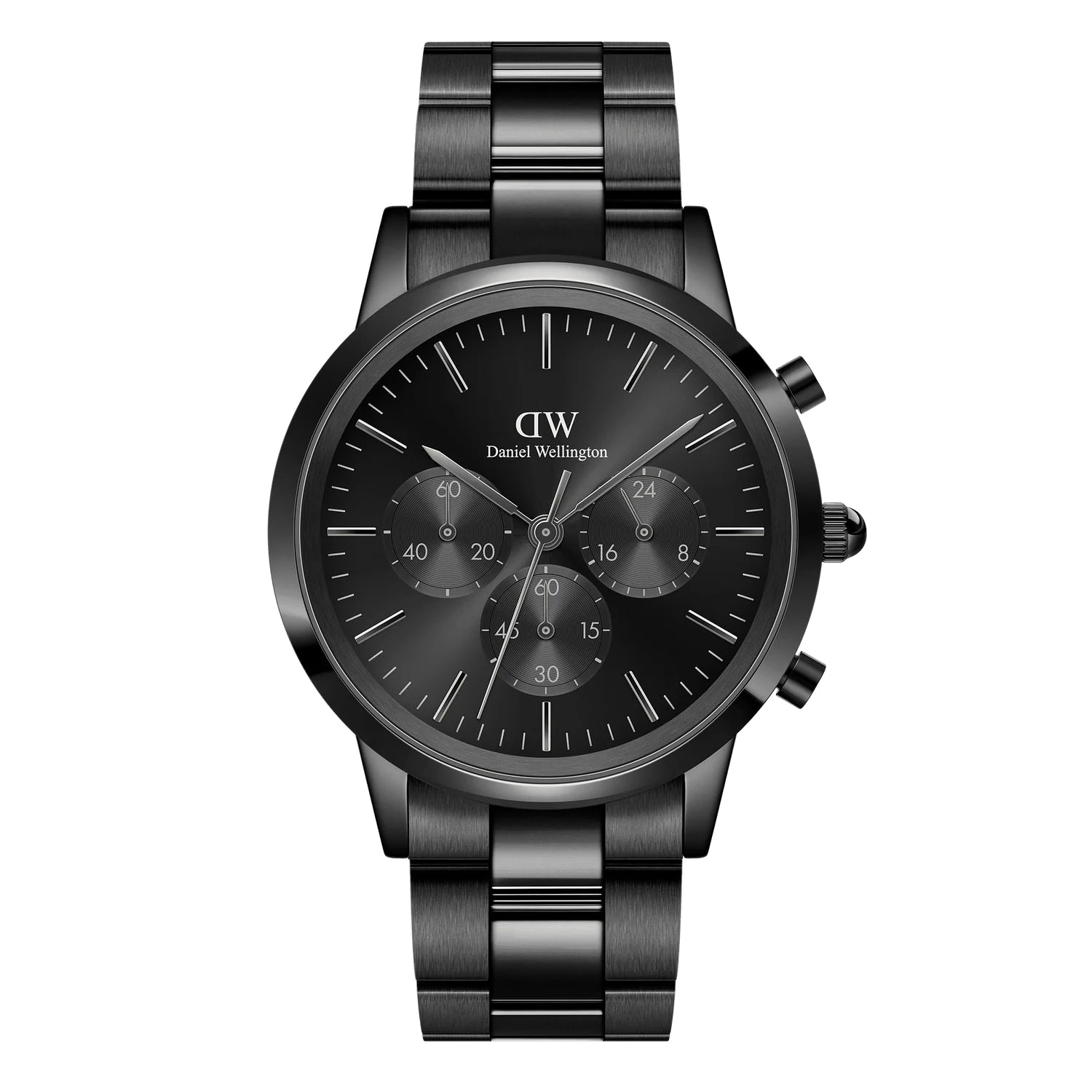 Orologio Uomo Daniel Wellington Cronografo Quarzo Acciaio Nero PVD 42 mm DW00100642