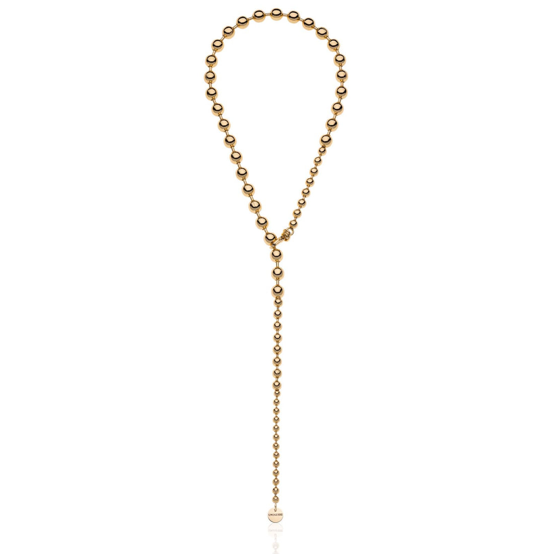 Collana Donna Unoaerre Bronzo Lucido Dorato Catena Pallini Lisci Lunga 520653