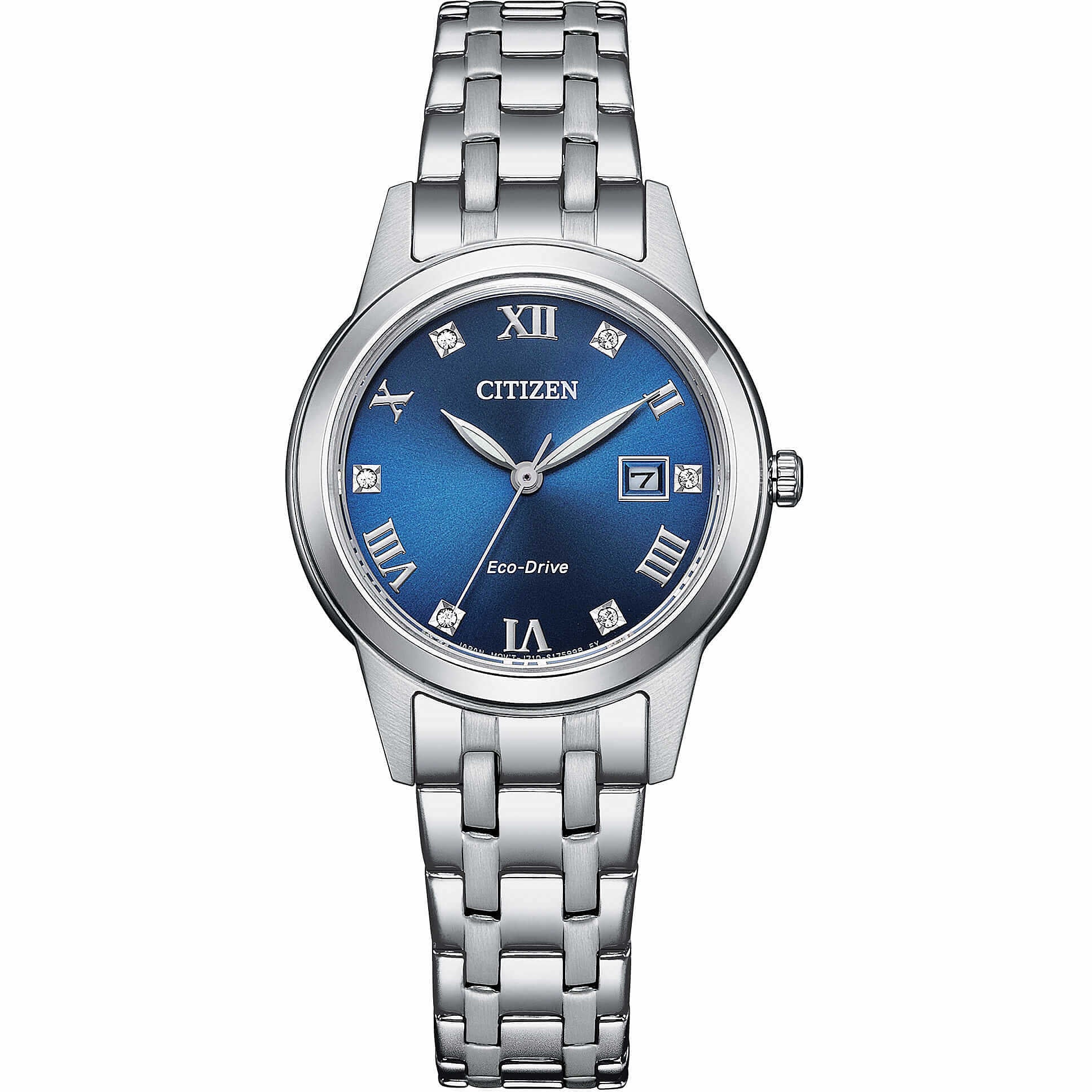 Orologio Donna Citizen Eco Drive Solo Tempo Data Blu FE1240-81L