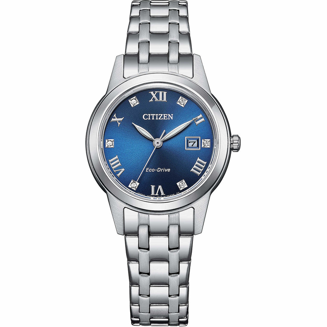 Orologio Donna Citizen Eco Drive Solo Tempo Data Blu FE1240-81L