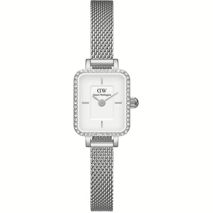 Orologio Donna Daniel Wellington Quadro Mini Acciaio Zirconi Bianchi DW00100732