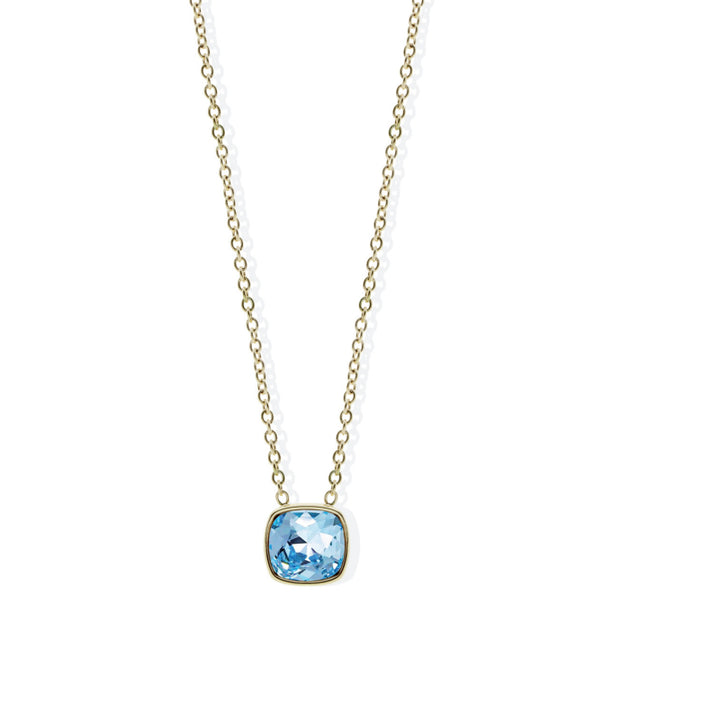 Collana Donna Liu Jo Acciaio Dorato  Zircone Turchese LJ2888