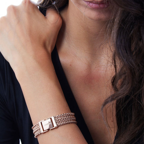 Bracciale Donna Unoaerre Chicco Di Riso Bronzo Dorato Rosa 512944