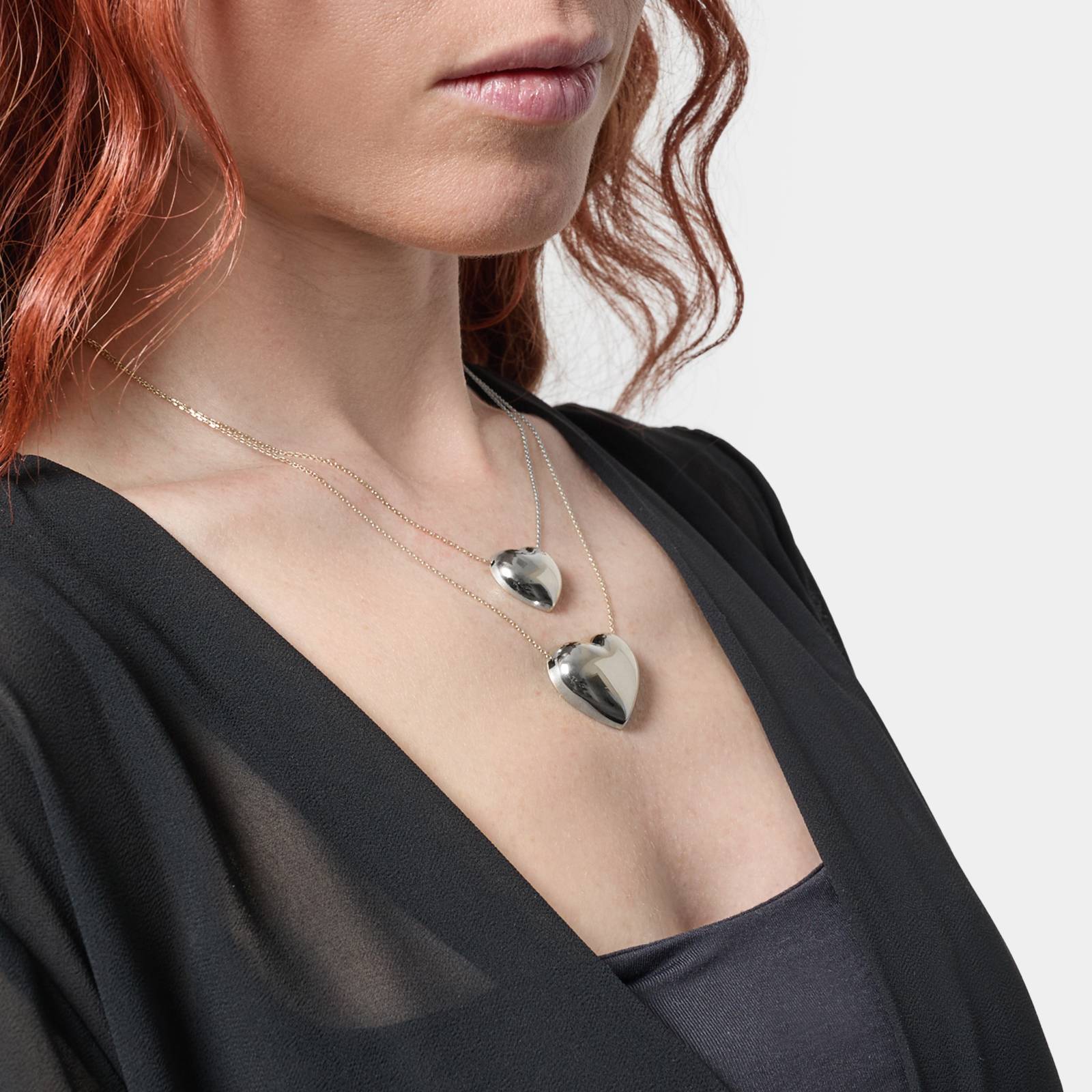 Collana Donna Unoaerre Argento 925 Cuore Bombato 6627