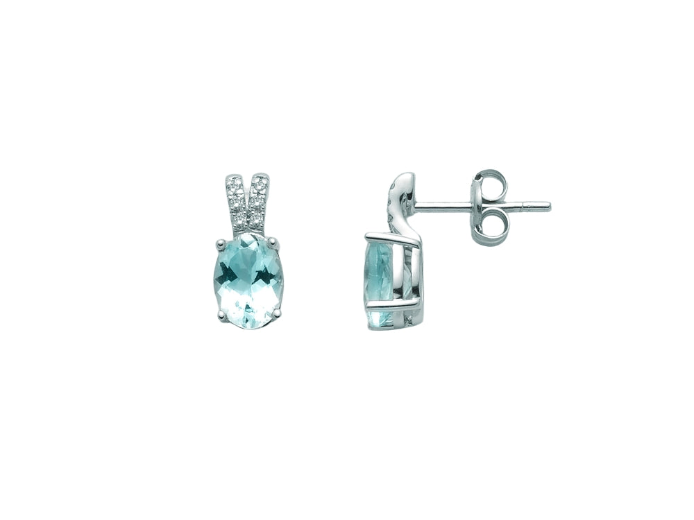 Orecchini Donna  Miluna oro 750 e topazio azzurro ERD2480