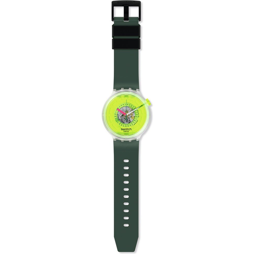 Orologio Uomo Swatch Big Bold Bio-Reloaded Quarzo Cronografo Silicone Gomma SB05K400
