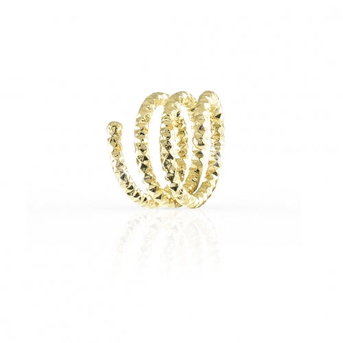 Anello Donna Unoaerre Bronzo Regolabile Aperto Lucido Multifilo Dorato 400833