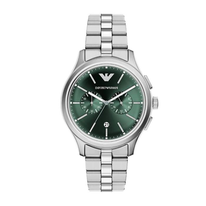 Orologio Uomo Emporio Armani Acciaio Cronografo Quarzo Data Verde AR11746
