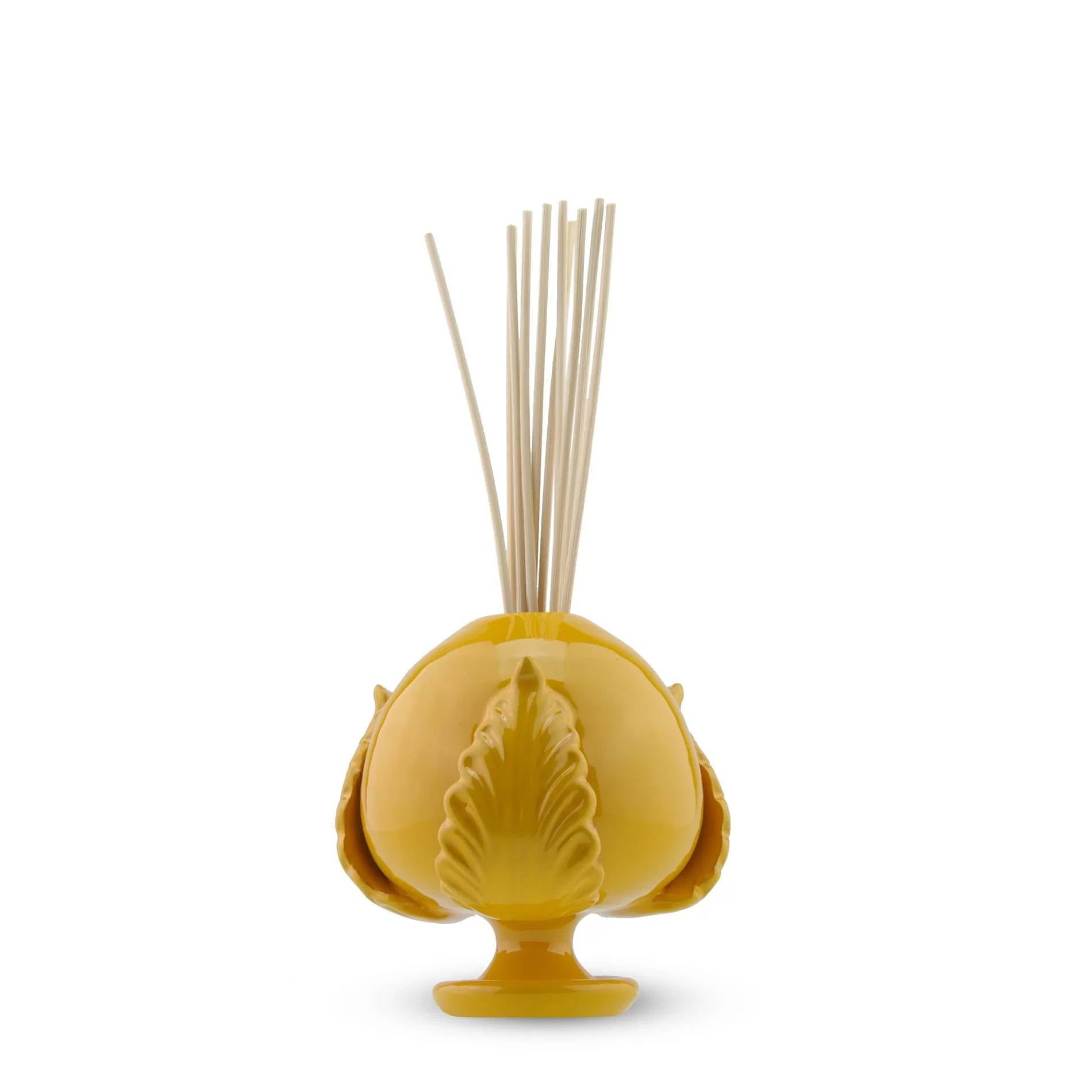 Profumatore D'Ambiente Erbolinea Ceramica Linea Art Pumo Giallo Fragranza Melagranata 50 ML