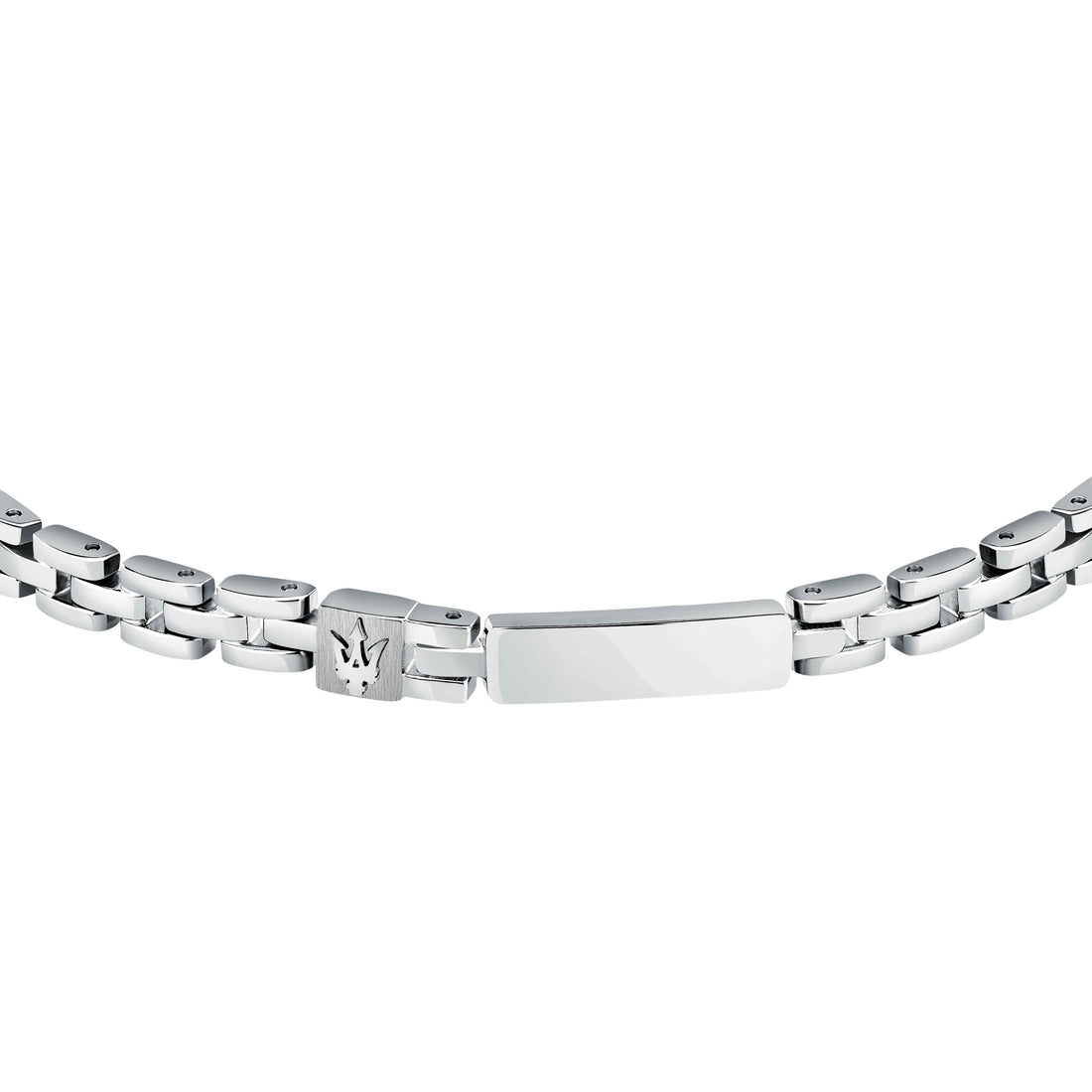 Bracciale Uomo Maserati Acciaio Targhetta Personalizzabile Logo Tridente JM324AVD57