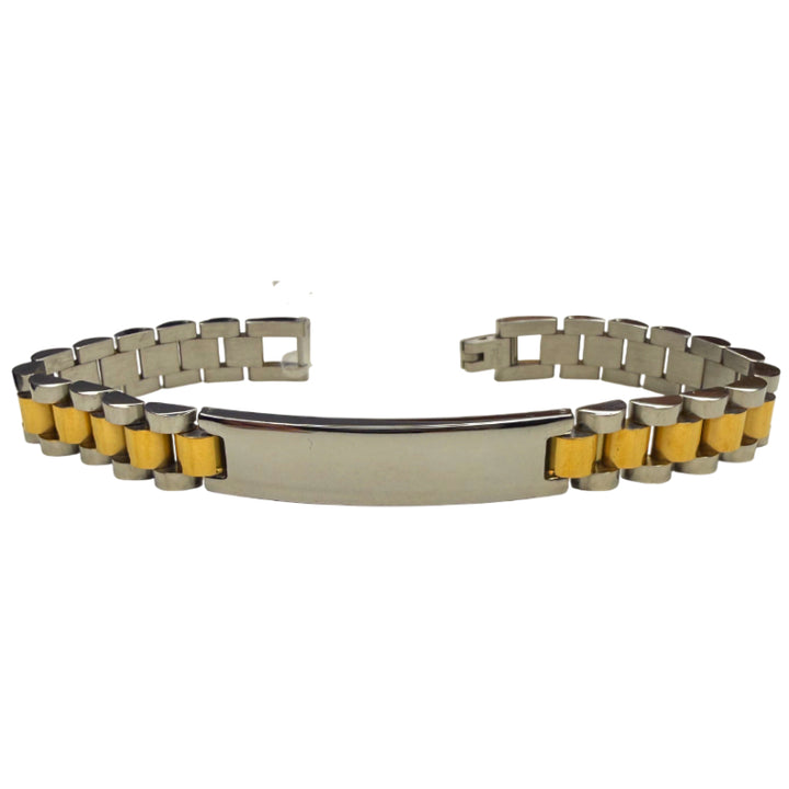 Bracciale Uomo Re Mida Personalizzabile Acciaio Bicolore BR-C-15/L