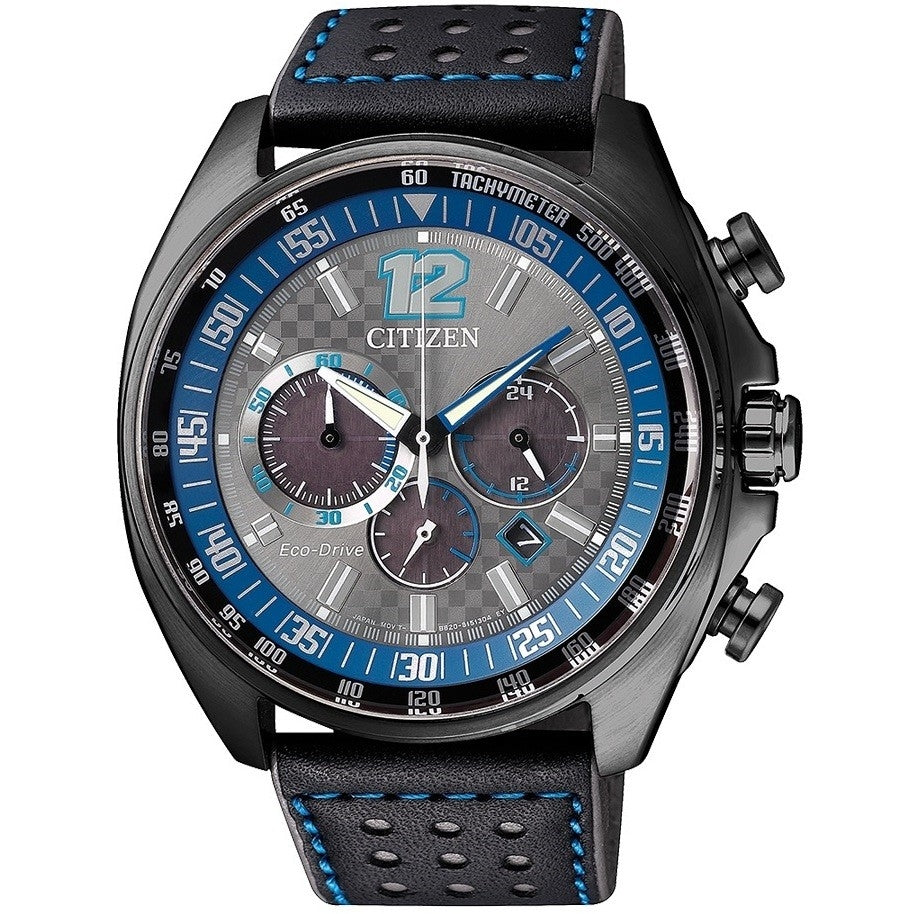 Orologio Uomo Acciaio CITIZEN  Eco Drive Racing Data Cronografo CA4199-17H