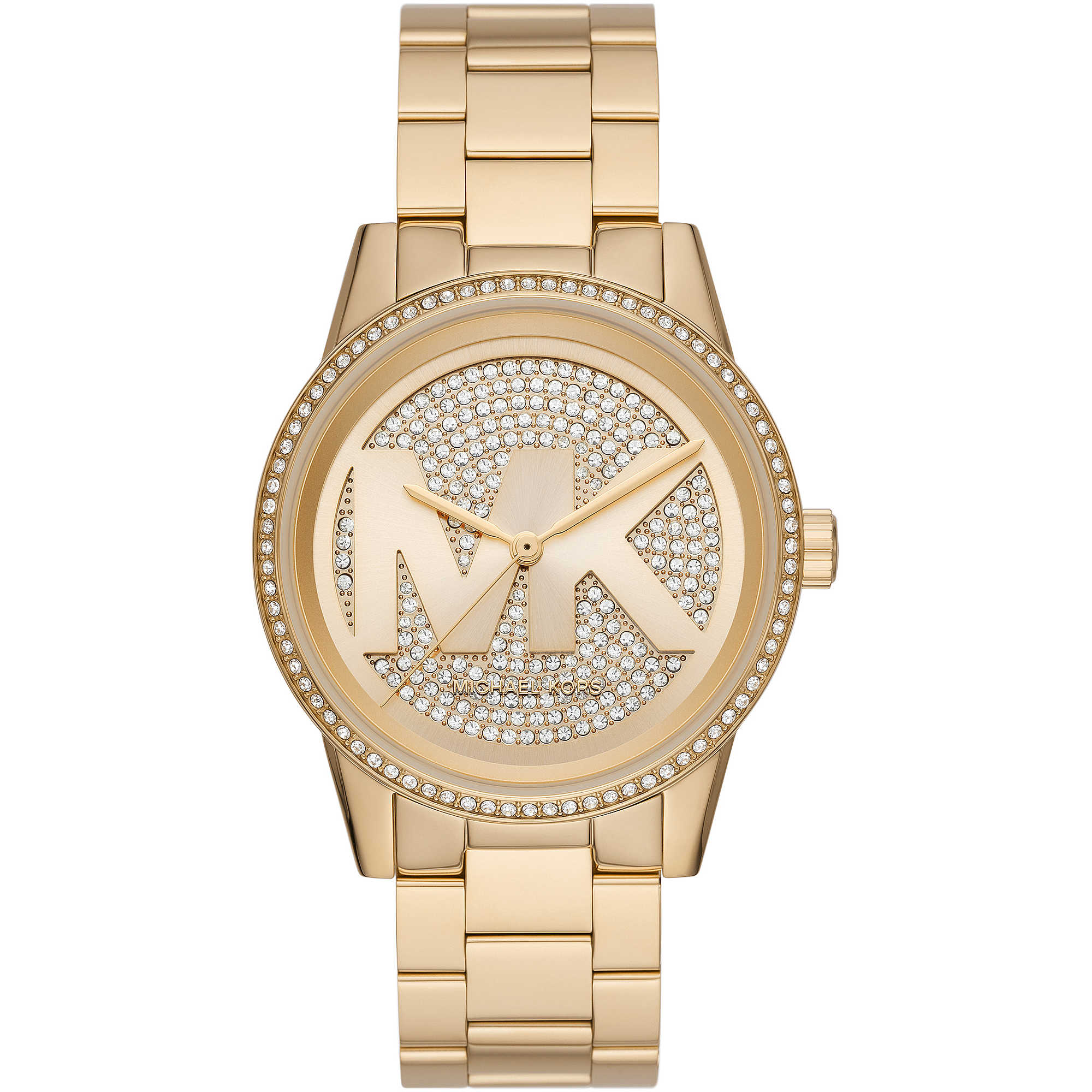Orologio Donna Michael Kors Acciaio Dorato Solo Tempo Cristalli Sul Quadrante MK6862