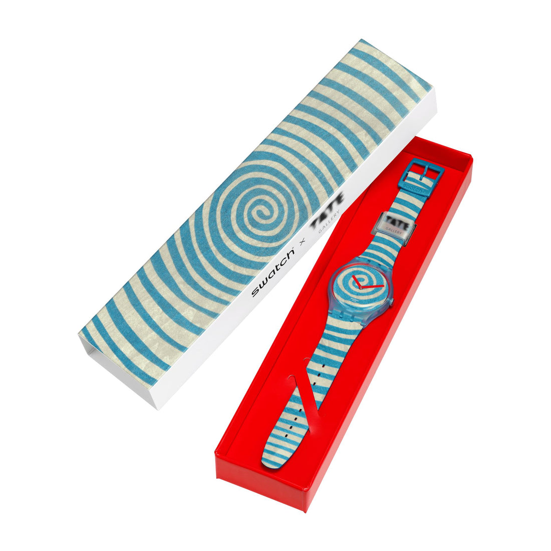 Orologio Unisex Swatch Bourgeois's Spirals Azzurro Bianco SUOZ364