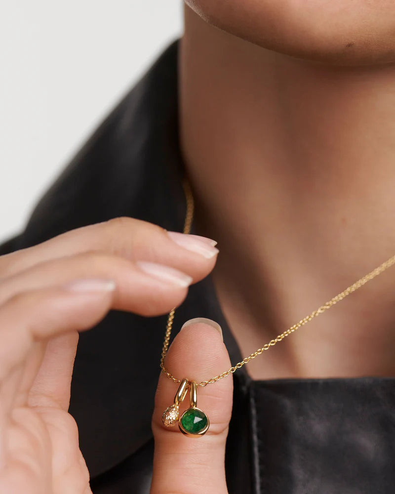 Collana Donna PDPaola Argento Dorato Pietra Verde CO01-824-U