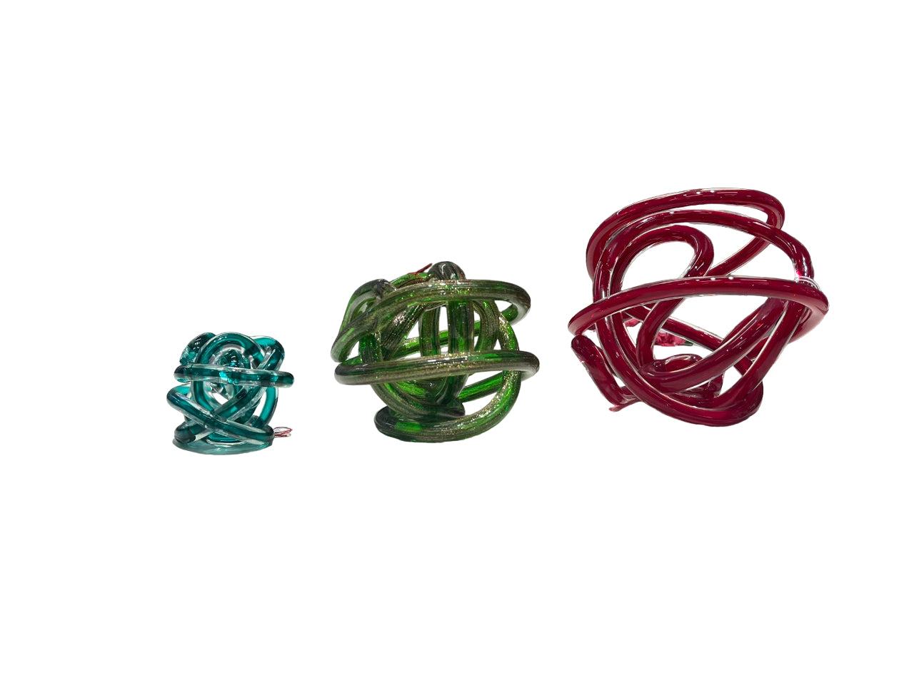 Scultura Cristallo Onlylux Nodo Dell'Amore Verde 18 cm OL03126