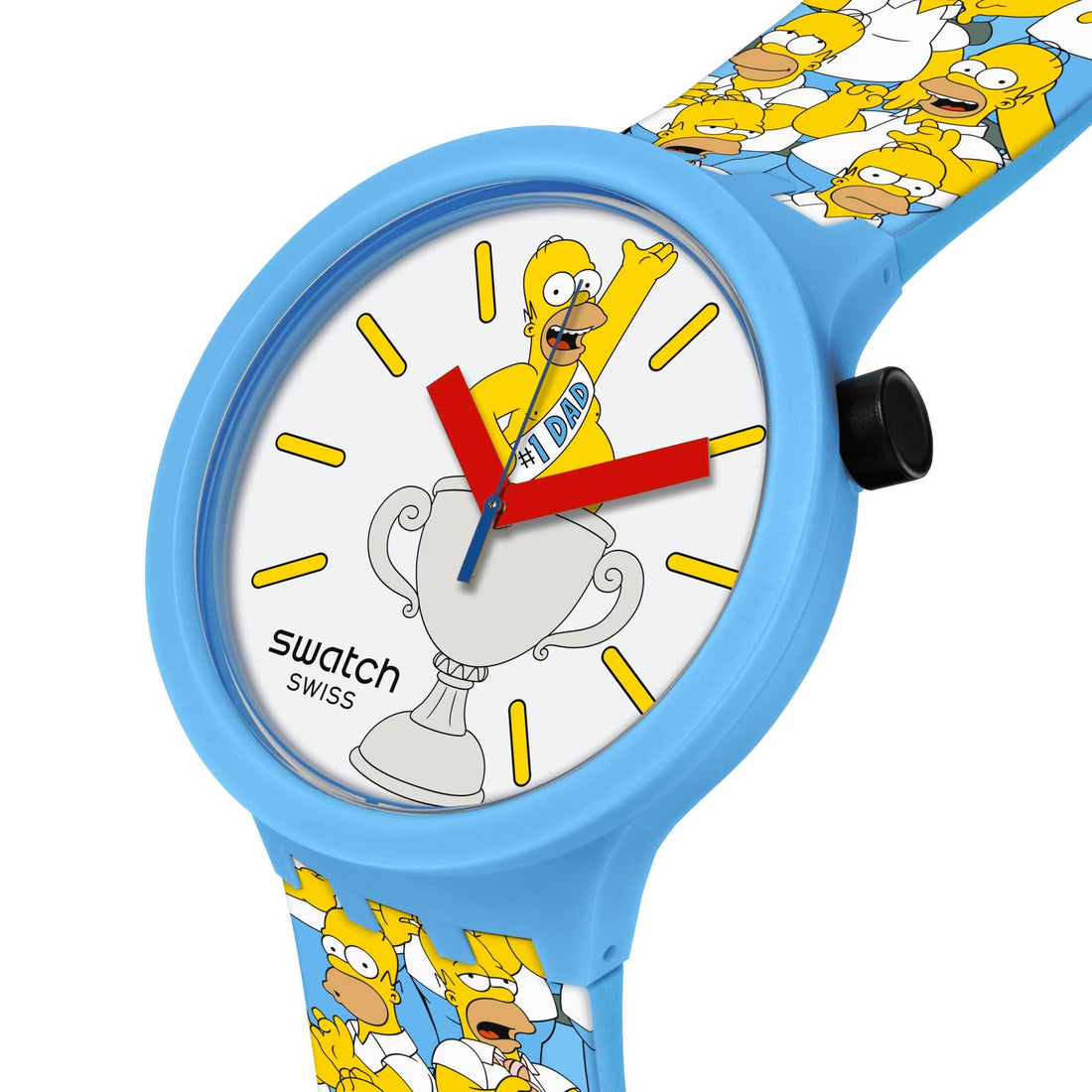 Orologio Unisex Swatch Best Dad Ever Homer Big Bold Simpson Collection SB05Z100