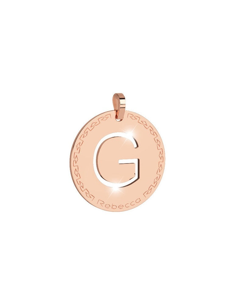 Charm Donna Rebecca Bronzo Rosè Lettera G BWRPRG07