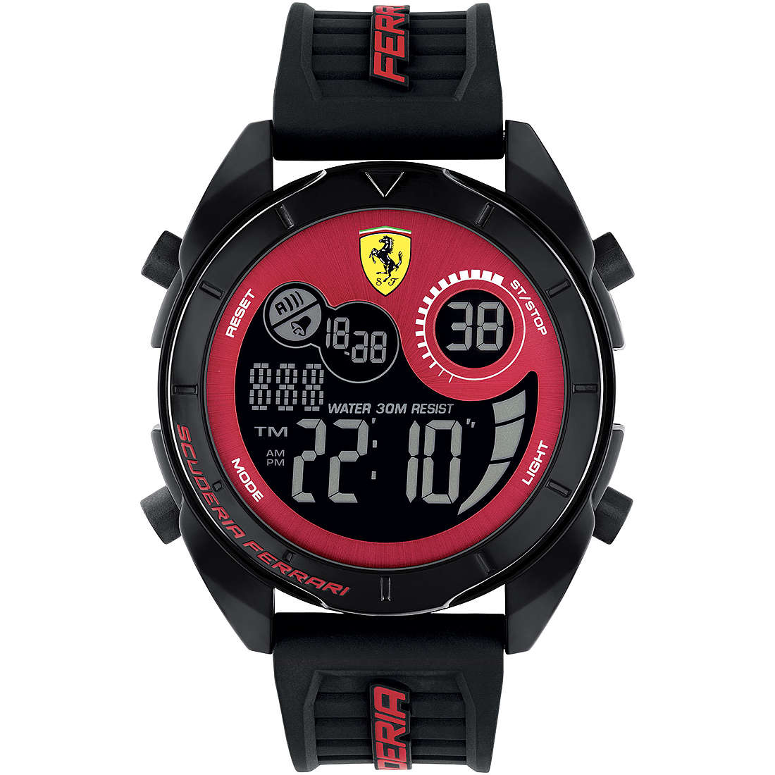 Orologio Uomo Ferrari Digitale Nero Gomma Acciaio FER0830877