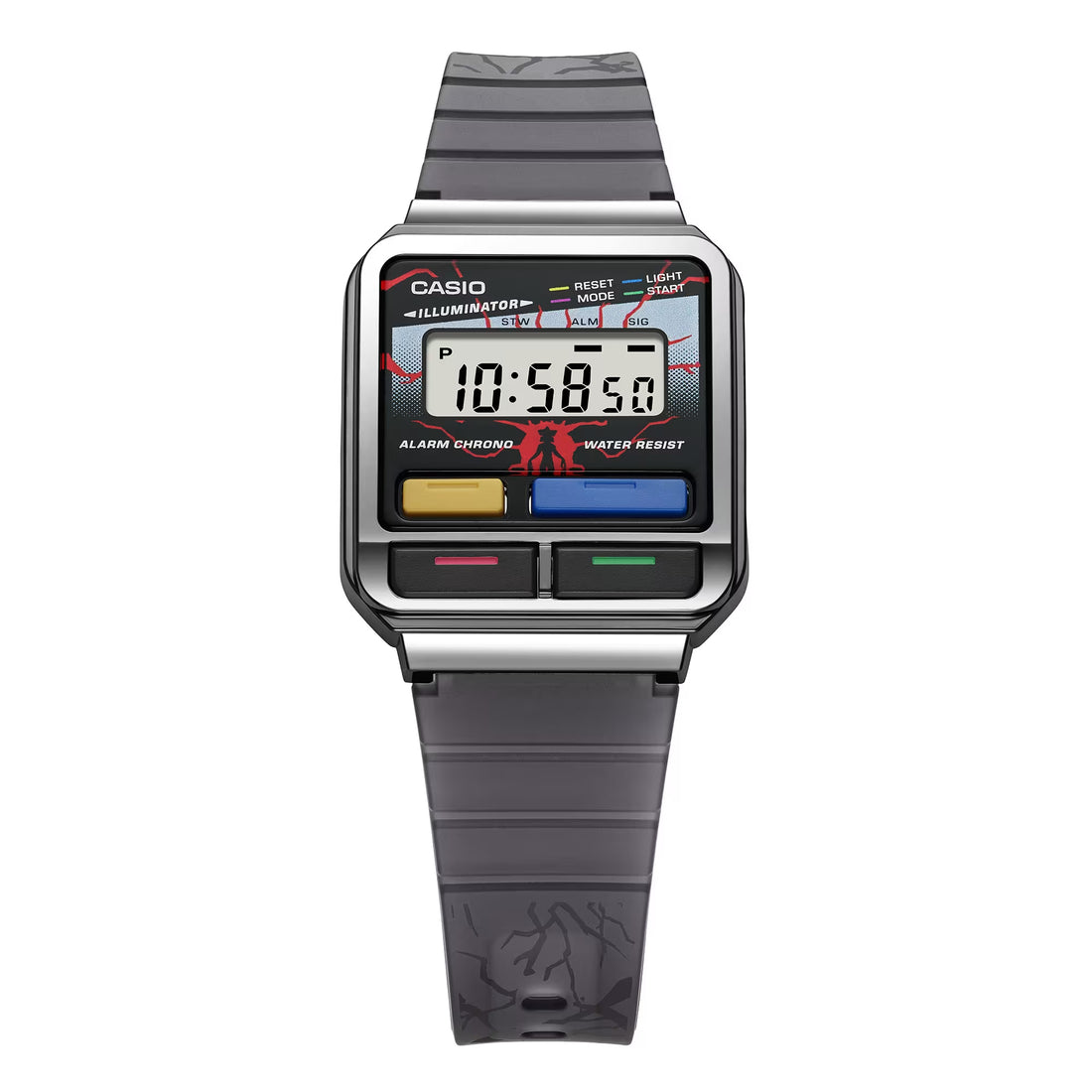 Orologio Unisex Casio Acciaio Nero Quarzo Digitale Stranger Things A120WEST-1AER