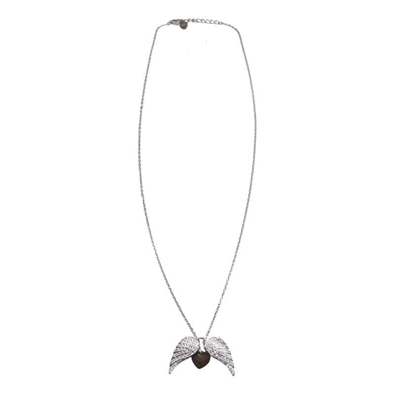 Collana Donna Re Mida Argento Cuore Alato Pavè Zirconi Bianchi CL DJV P4